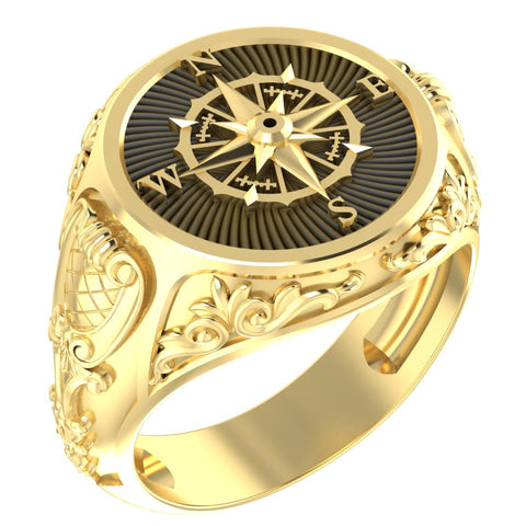 Compass Ring For Mens and Women Brass Jewelry Size 6-15