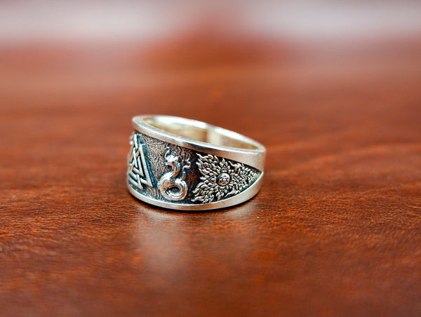 Valknut Ring Norse Scandinavian Viking Jewelry 925 Sterling Silver Size 6-15