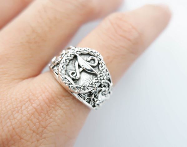 AeraVida Intricately Detailed Hindu Deity Ganesha .925 Sterling Silver Ring  Size 6-10 for Religious Inspired Fashion & Meaningful Style|Amazon.com