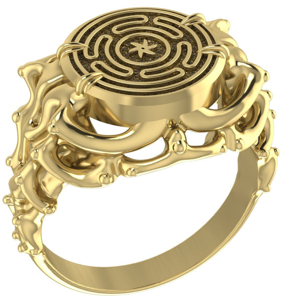 Wheel of Hecate Ring Women Brass Jewelry Size 6-15 Br-449