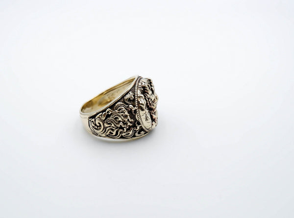 Chinese Dragon Ring for Men Protection Boho Brass Jewelry Size 6-15