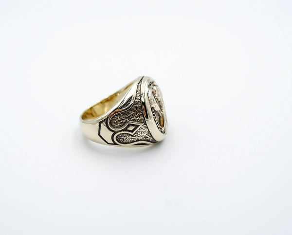 Lucky Elephant Ring Gothic Punk Biker Brass Jewelry Size 6-15
