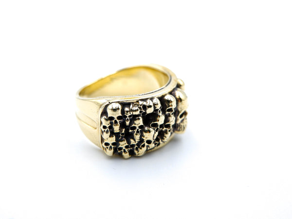 Gothic Skull Ring Gothic Biker Punk Brass Jewelry Size 6-15