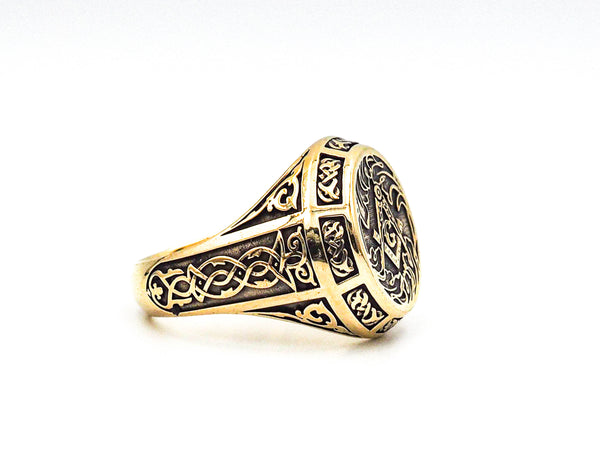 Master Mason Rings Freemason Symbol Masonic Men's Women Brass Jewelry Size 6-15 BR-122