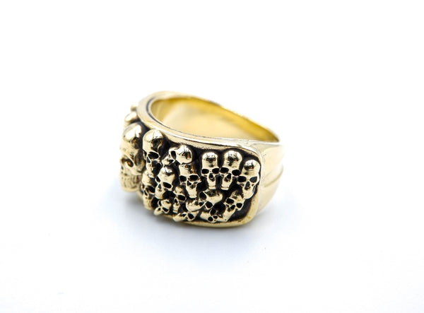 Gothic Skull Ring Gothic Biker Punk Brass Jewelry Size 6-15