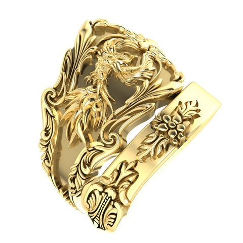 Phoenix Ring for Men Women Animal Brass Jewelry Size 6-15