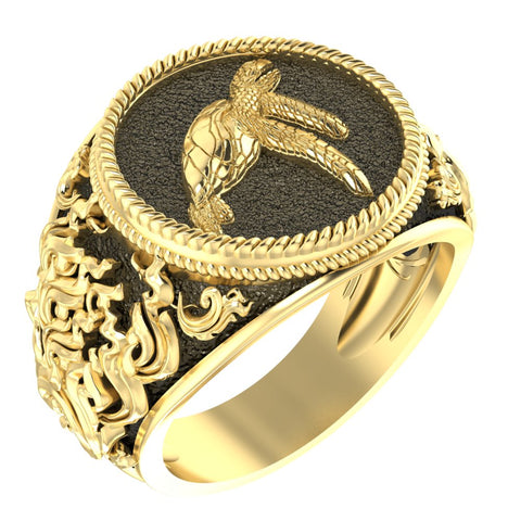 Sea Turtle Rings for Men Women Brass Jewelry Size 6-15