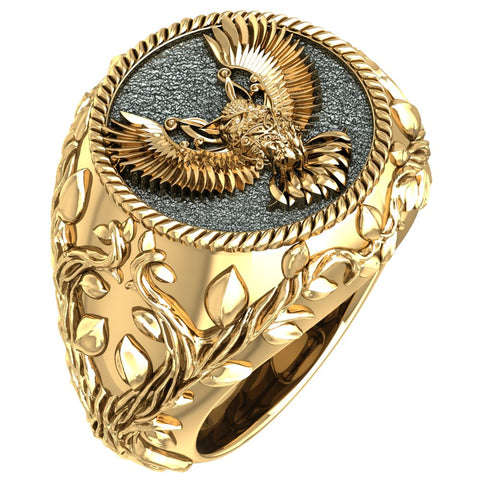 Owl Animal Biker Ring Gothic Punk Brass Jewelry Size 6-15