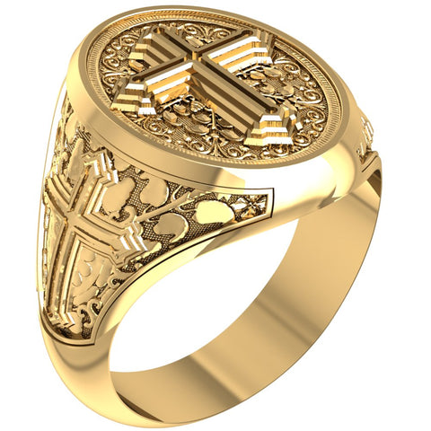 Christian Jesus Cross Ring for Women Men Brass Jewelry Size 6-15