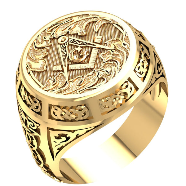 Master Mason Rings Freemason Symbol Masonic Men's Women Brass Jewelry Size 6-15 BR-122