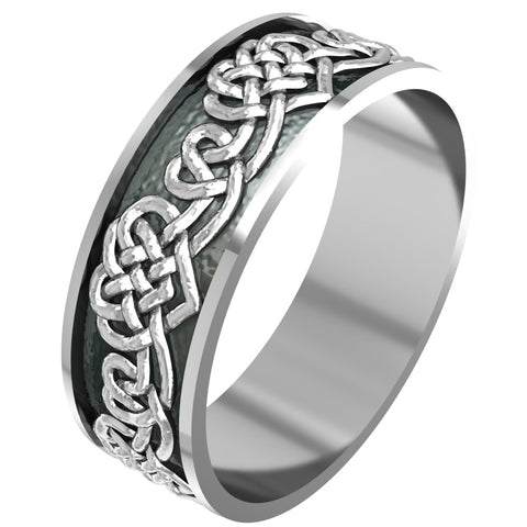 Celtic Knot Heart Ring Women Men Jewelry 925 Sterling Silver Size 6-15