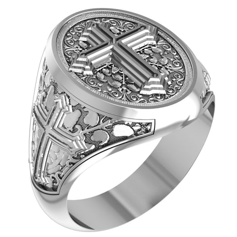 Christian Jesus Cross Ring for Women Men 925 Sterling Silver Size 6-15