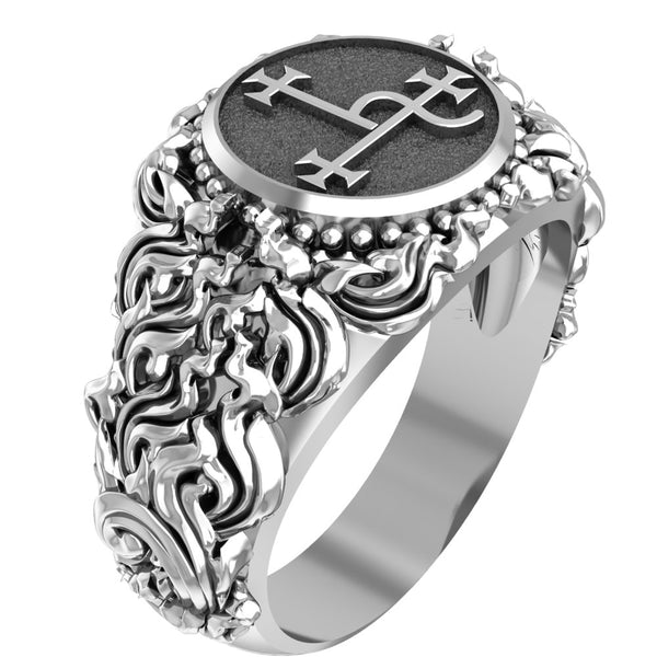 Sigil of Lilith Ring Lesser Key of Solomon Seal kabbalah Magic Jewelry 925 Sterling Silver Size 6-15