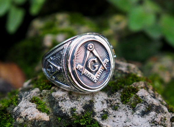 freemason ring silver