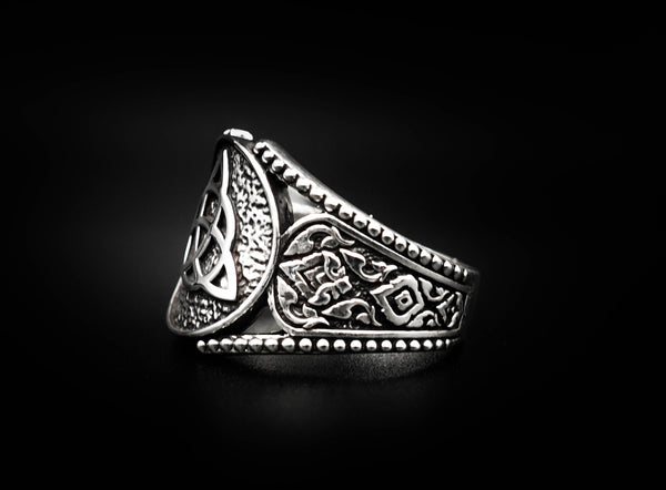 Men Women Celtic knot Triquetra Magic Ring 925 Sterling Silver Size 6-15